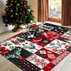 Christmas Red Green Carpet for Living Room Home Decor Large Area Rug Warm Soft Rugs Bedroom Balcony Non-slip Mat Bedroom Carpets