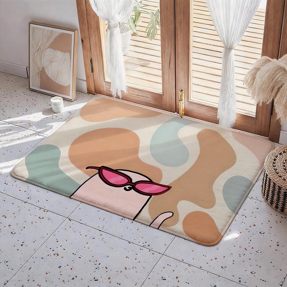 Character K Ketnipz Floor Mat Eco Flannel Doormat Non Slip Odorless Indoor Floor Rug Soft Short Plush Home Mat