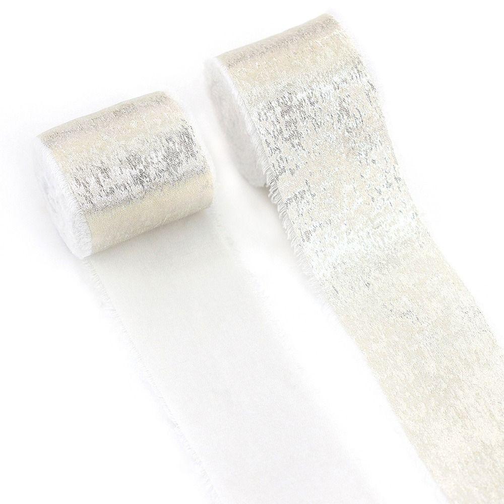Solid Color DIY Sewing Crafts 5 Yards Flower Bouquet Gift Packaging Ribbon Silk Ribbon DIY Sewing