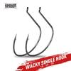Kingdom Wacky Rig Drop Shot Hooks 15pcs/Bag 1# 2# 3# High Carbon Steel Weedless Barbed Fishing Hook Bass Single Worm