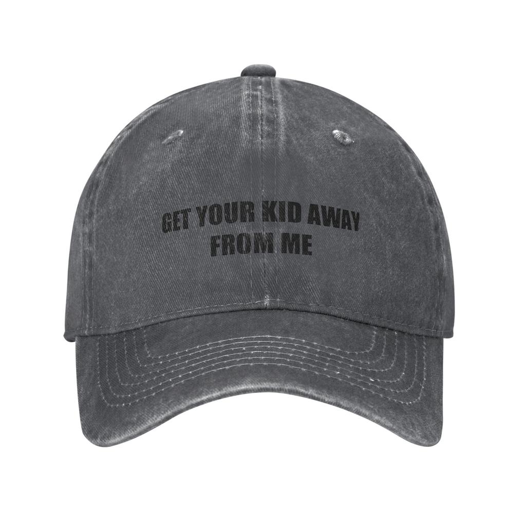 Get Your Kid Away From Me Washed Baseball Cap Funny y2k Cute Sun Hip Hop Hats Summer Men Adult Running Hippie Snapback