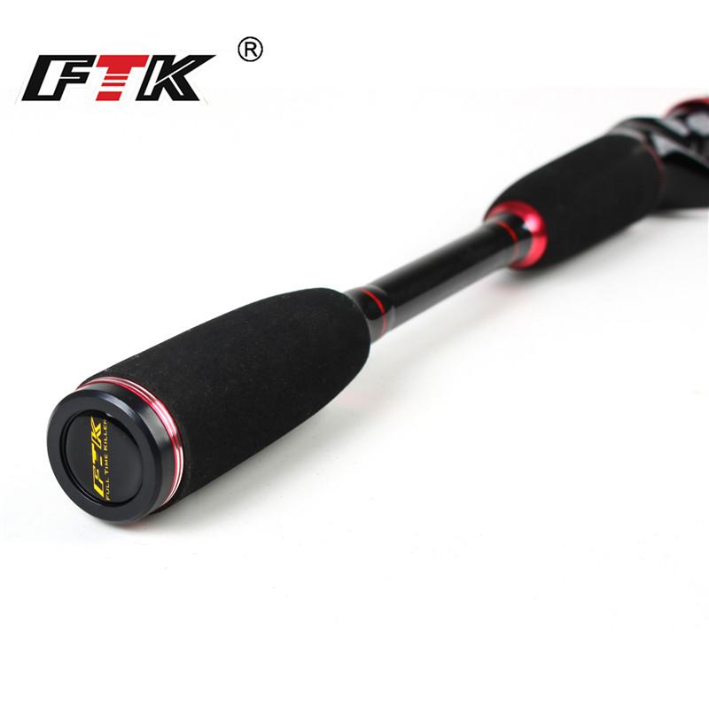 FTK Вращающаяся удочка, черная и красная, 99% карбоновая, сверхтвердая удочка, 3-секционная удочка с наживкой