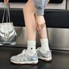 Модные женские кроссовки на платформе Осень Новые Мягкая подошва Дышащие Удобные Беговые кроссовки Модные на шнуровке Увеличение роста Повседневная обувь