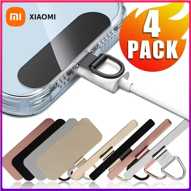 Xiaomi 4 шт. Универсальные патч-карты из нержавеющей стали для шнурка для телефона, прочные, металлические, ультратонкие, запасная часть, шнурок, тесьма-петля