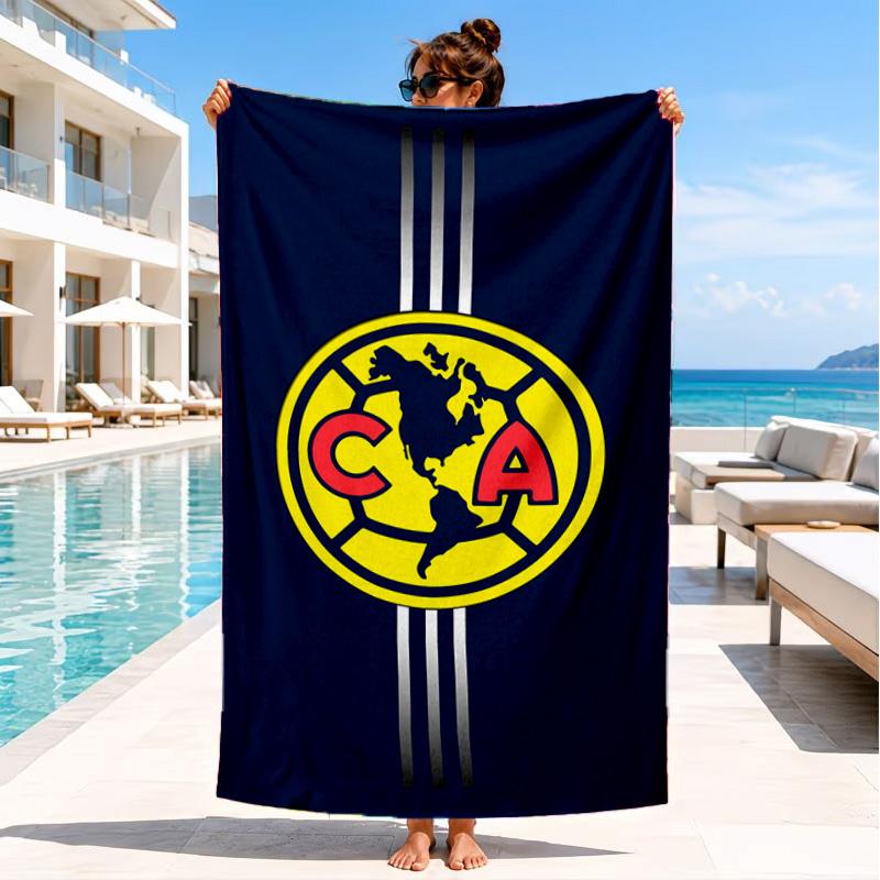 Club America Emblem Beach Towel, Quick-drying, Easy to Care for, Suitable for Both Fitness and Beach Vacations,Sports Essential