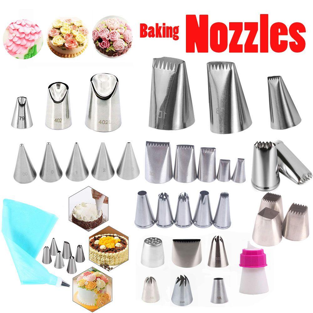Accessories Stainless Steel Cupcake Icing Piping Nozzles Cake Decorating Ice Cream Tool Baking Mold