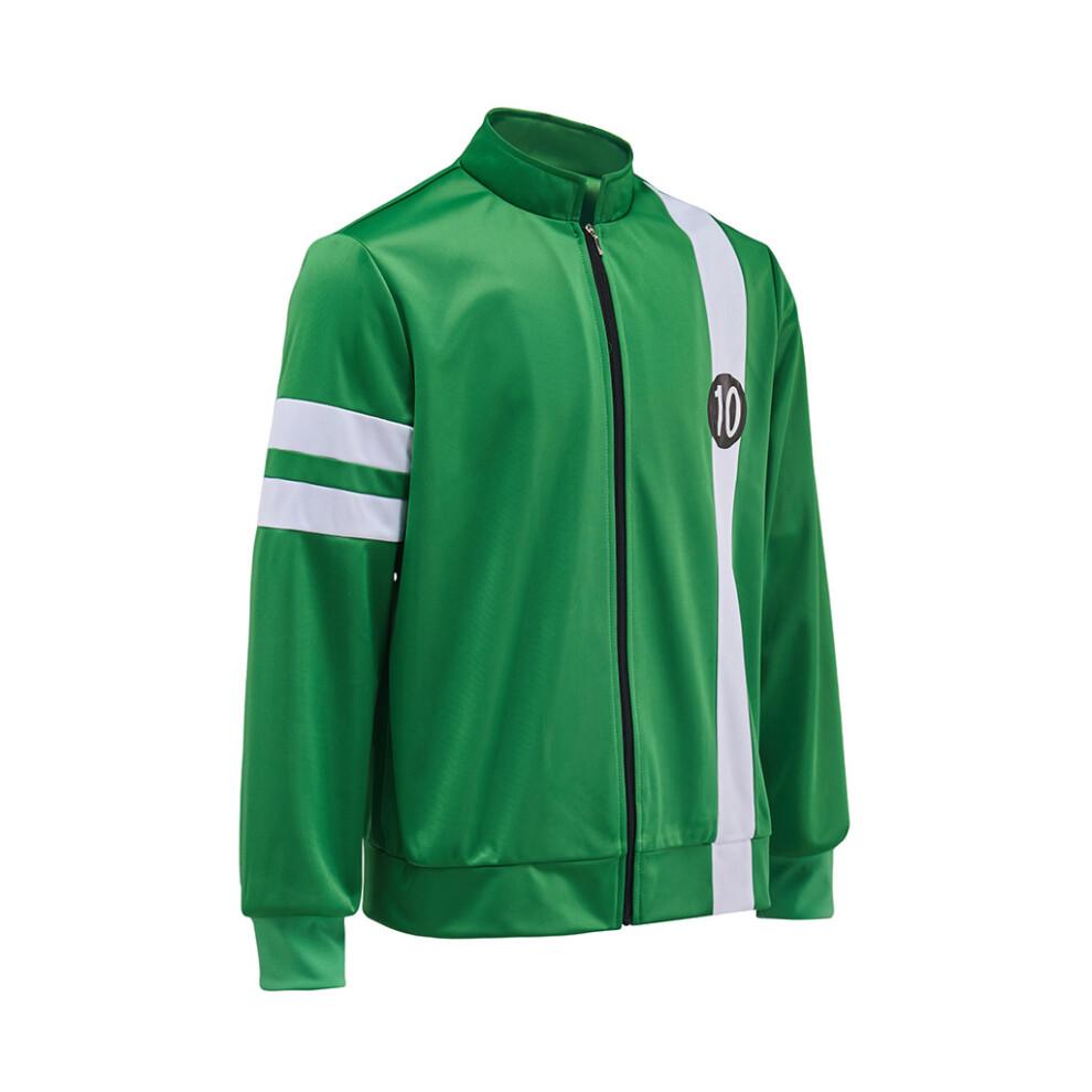 Ben10 Zip-Up Hoodie Jacket Men's Cosplay Anime Outfit Retro Style Role Play Costume
