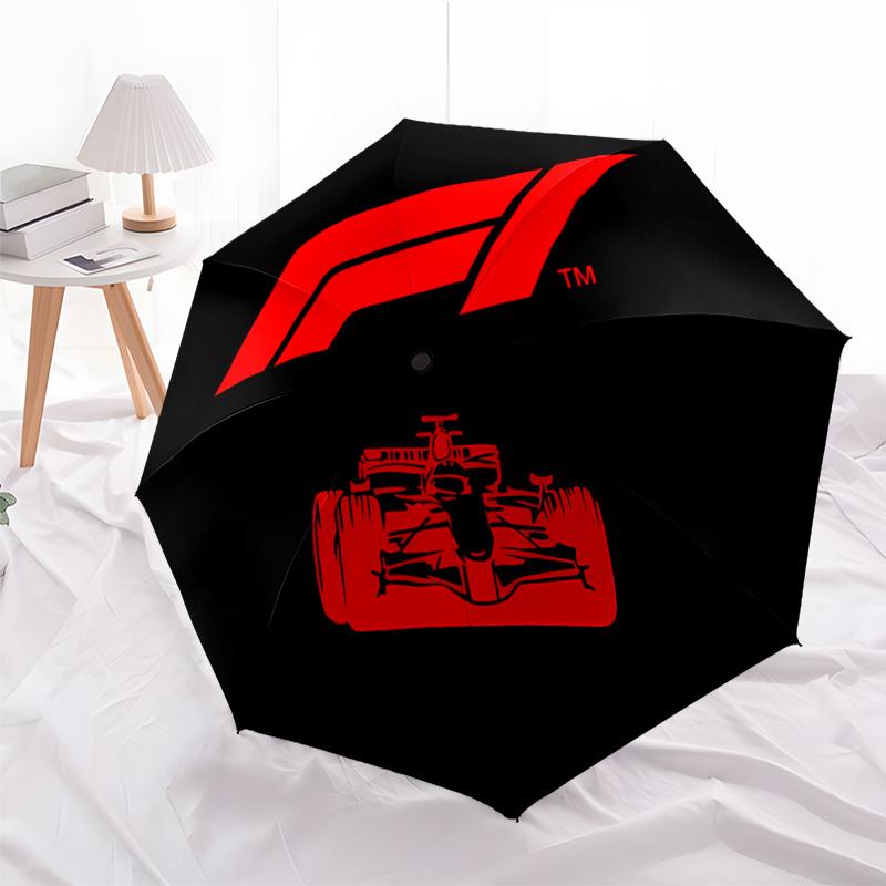 F1 Racing Car Logo Automatic Opening And Closing Umbrella Cartoon Logo Design Portable And Foldable For All Seasons Traveldailysmall Luxuryoutdoor