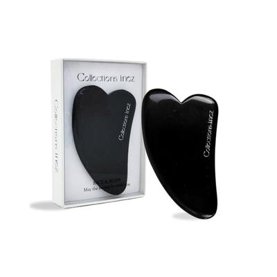 Массажер Инез Гуа Ша Инез Обсидиан L Сердце Гуа Ша (с мешком) Массажер Инез Гуа Ша