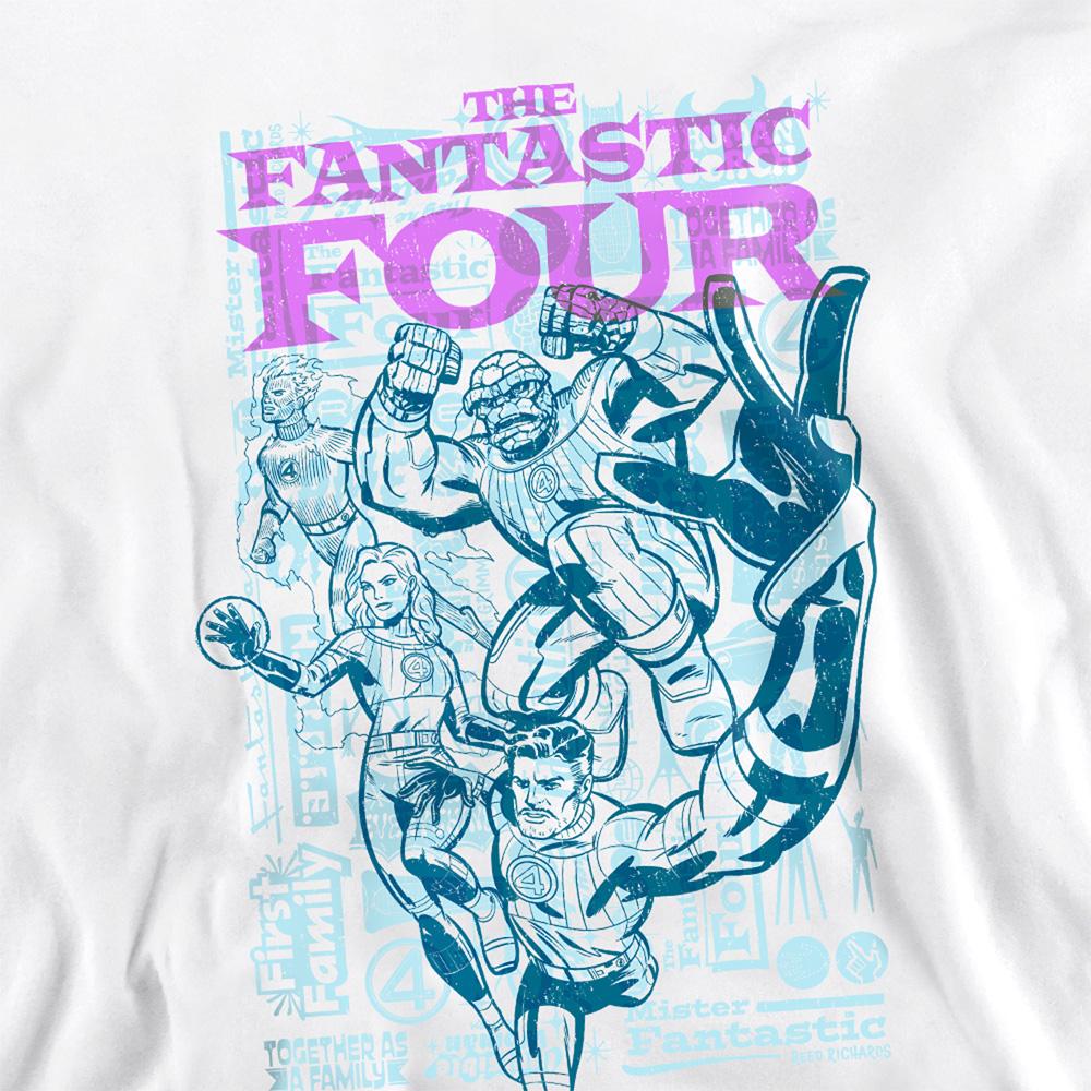 Fantastic Four Unisex Adult Lineart Heroic First Family Sweatshirt