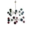 24-Light Mid-Century Italian Brass Sputnik Chandelier | Large Stilnovo Ceiling Light | Retro Orbs Design