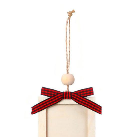 Рождественское украшение фоторамка, деревянное подвесное украшение с 6 фоторамками, фоторамка-полоска с петлей для подвешивания для декора рождественской елки