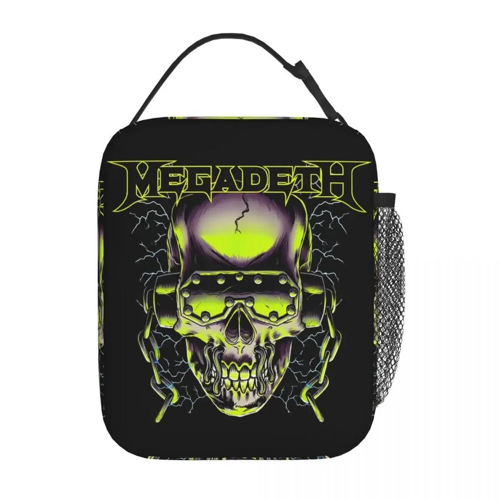 Megadeths Rock Band Lightning Vic Мерч Изолированная Сумка-ланчбокс Для Школы Сумка для Хранения Еды Портативный Термосумка Ланч-бокс