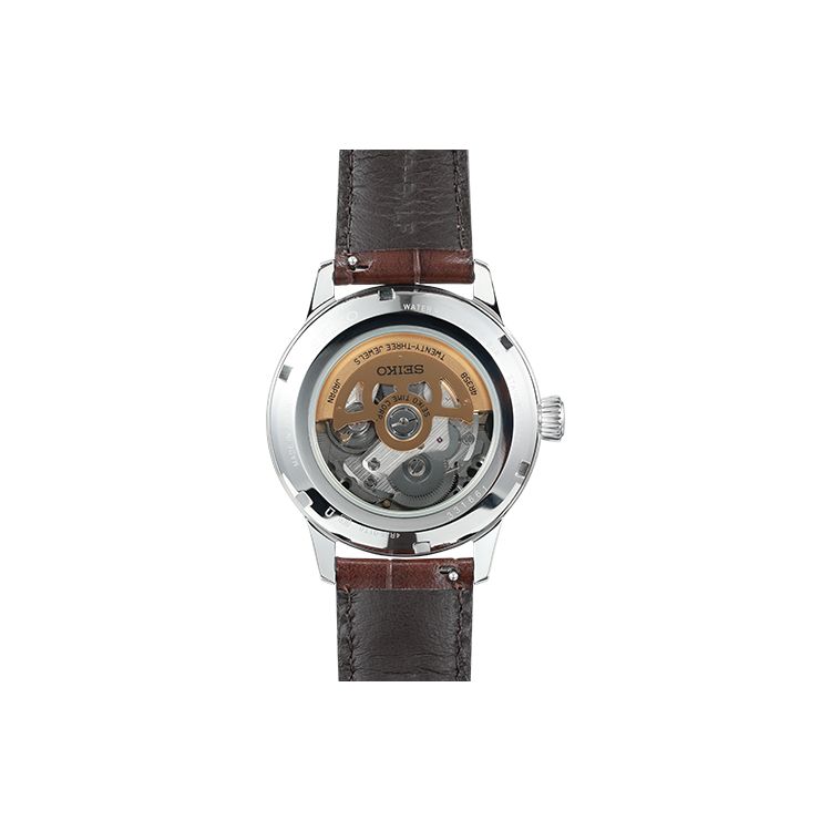 Seiko Мужские часы Cocktail Business Gentleman с механическим механизмом и кожаным ремешком Синие SRPK15J1