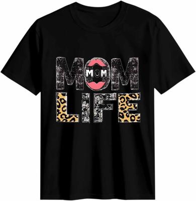 Leopard Mom Life Graphic T-shirt