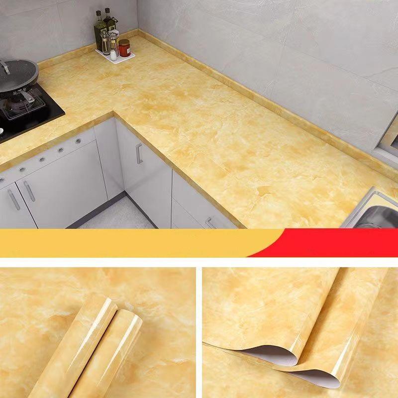 5-метровые обои и обои Мраморные обои ПВХ Винил Водонепроницаемые 3D самоклеящиеся обои для настенного стола Гостиная Домашний декор