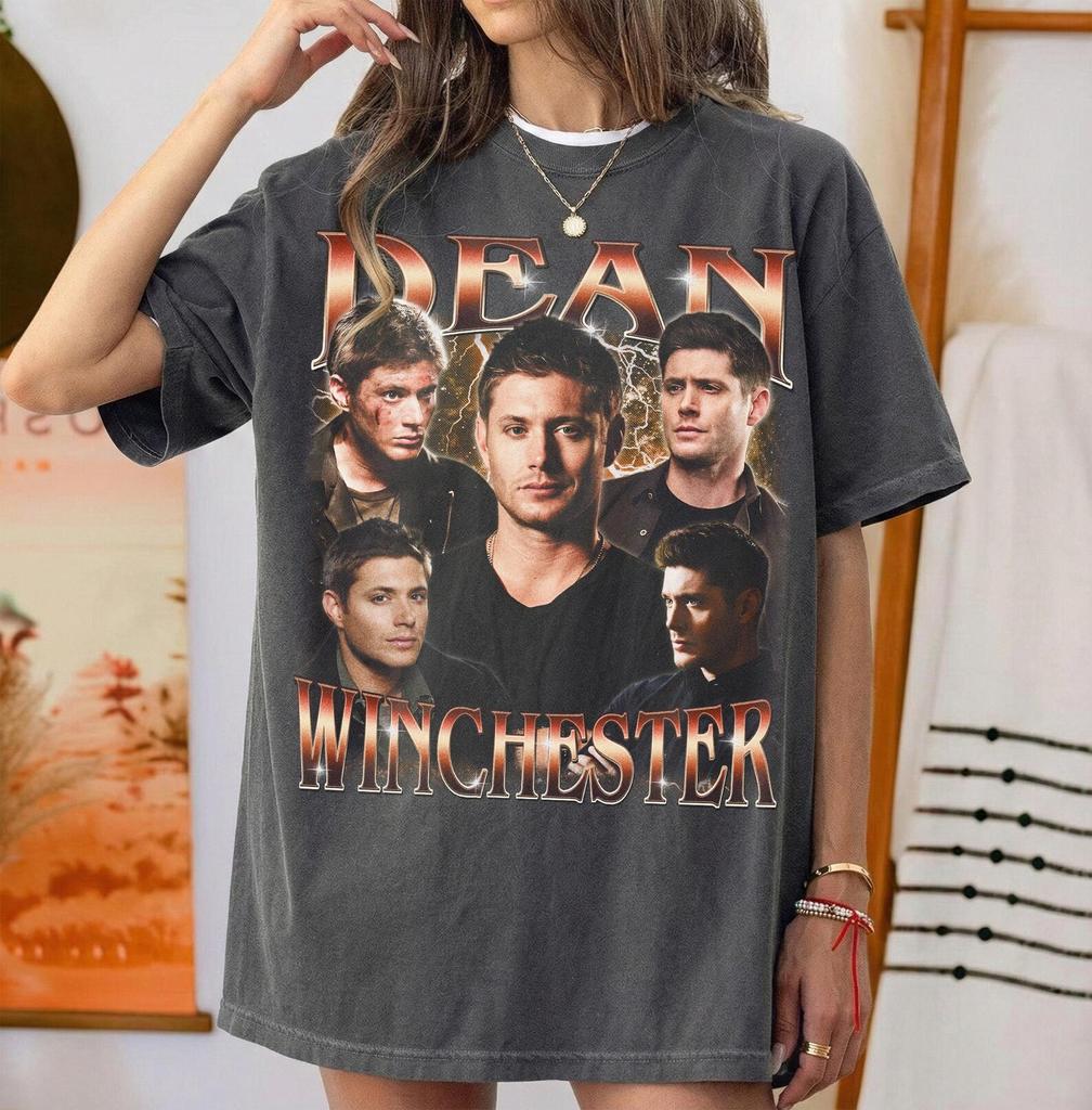 Dean Winchester Shirt, Vintage Dean Winchester Tshirt, Supernatural SPN 90s Bootleg Tee, Jensen Ackles Graphic T-Shirt, Hunter Fan Gift