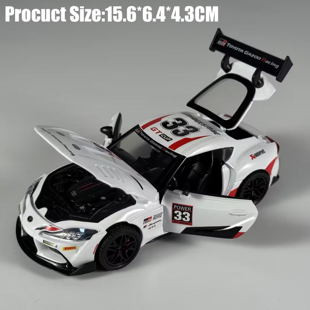 1:32 Toyota Supra GT4 GR Track Version Supercar Alloy Metal Diecast Model Car Home Trendy And Desktop Display Ornaments Birthday