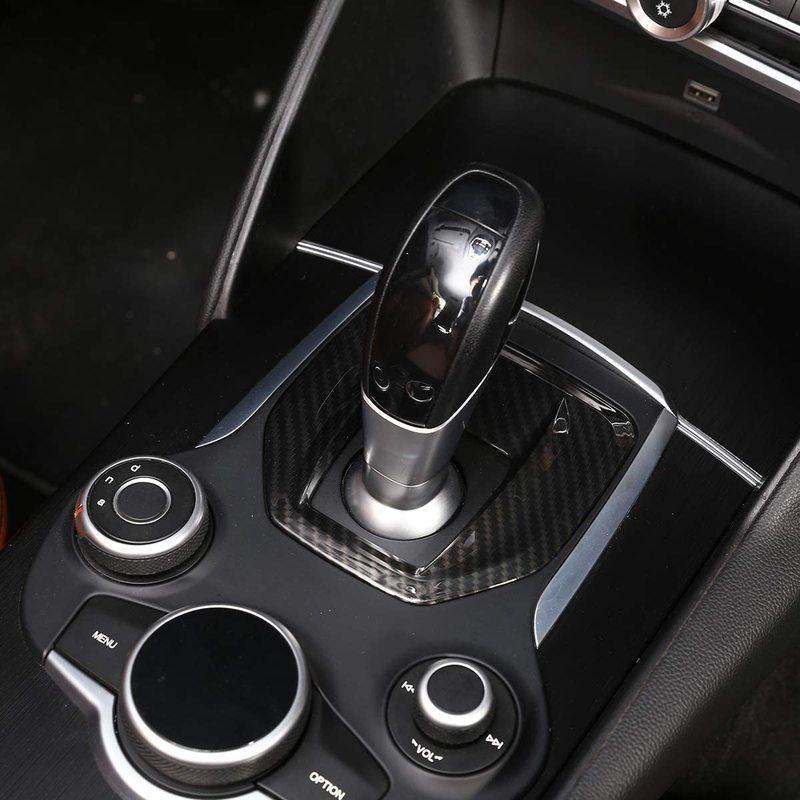 T61C_for Alfa Romeo Giulia Stelvio Center Console Gear Shift Panel