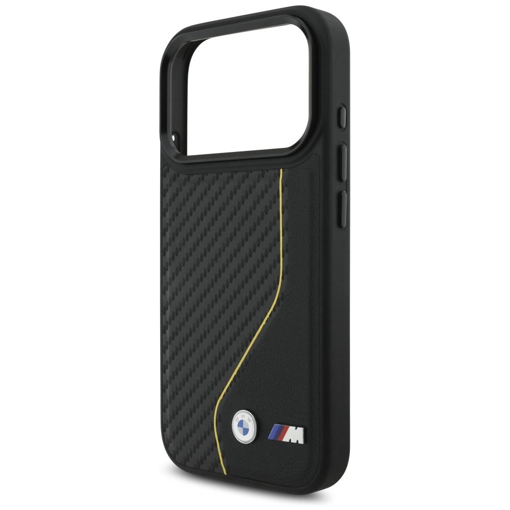 BMW M Carbon Line & Logo MagSafe Case for iPhone 17 Pro Yellow