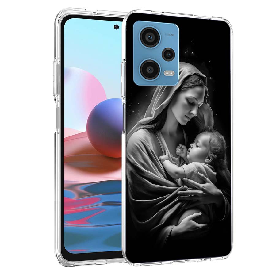 The Virgin Mary and the Baby Phone Case For Redmi Note 13 12 14 15 Pro Plus 13R 11 11T 11E 11S 10 Pro 10S 9 9S Cover Cell Clear