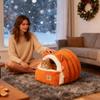 Лежанки для кошек Нескользящие Плюшевые Съемная подушка Милая Кровать для маленькой собаки Кошачье гнездо для котенка Щенка Домашнего животного Спящее Успокаивающее Холодная погода