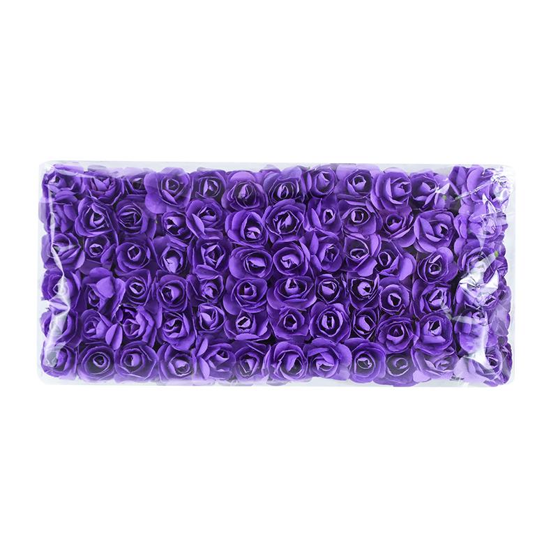 144pcs Mini 2cm Paper Rose Flower Heads Bouquet Artificial For Wedding Home Decoration Scrapbooking DIY Wreath