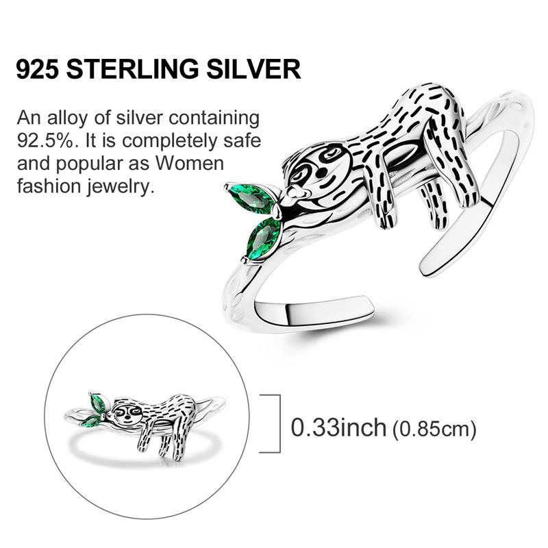 Original 925 Silver Ring Sparking Sun Moon Rose Feather Open Rings for Women Girls Jewelry Birthday Anniversary Engagement Gifts