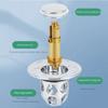 Универсальный сливной фильтр Rebound Drain Plug для раковины, выдвижной хромированный фильтр для раковины с улавливателем волос, сливной заглушка для раковины в ванной комнате, легко нажимаемый тип