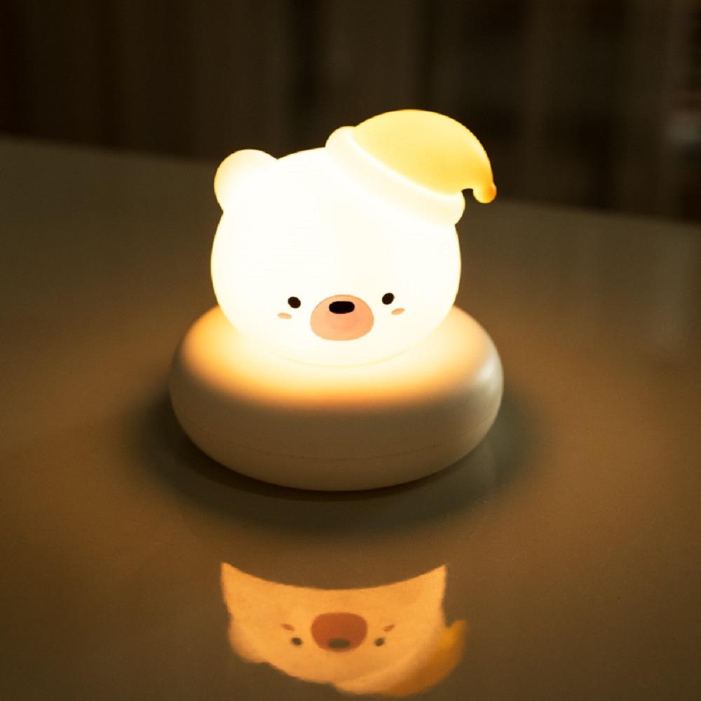 Children's Night Light Bear Rabbit Baby Nightlight Cute for Home Bedroom Kid USB Cartoon Led Lamp Christmas Gift