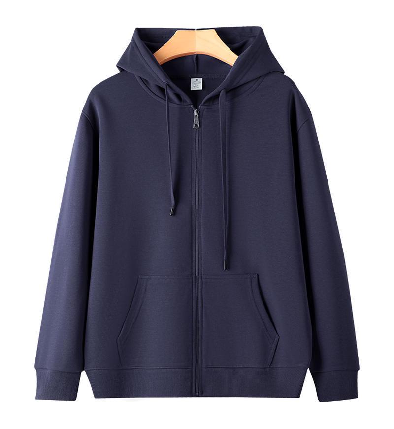 Unisex Cross-Zip Hooded Cardigan - Lightweight Korean American Style for Spring/Autumn