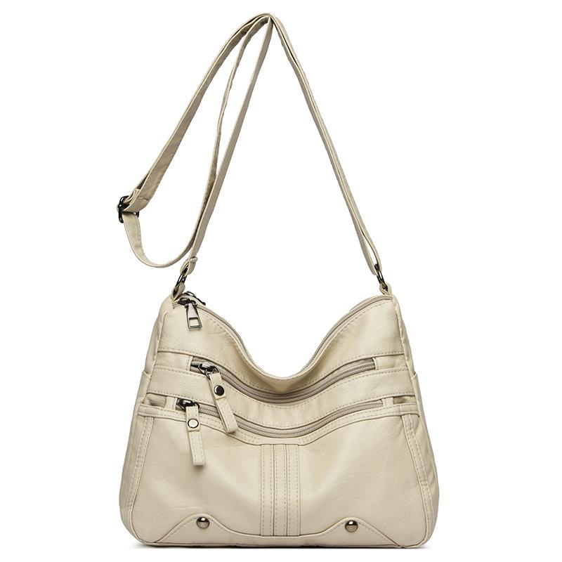 Женская сумка из мягкой кожи, сумка через плечо, повседневный женский рюкзак, новый женский рюкзак с несколькими отделениями