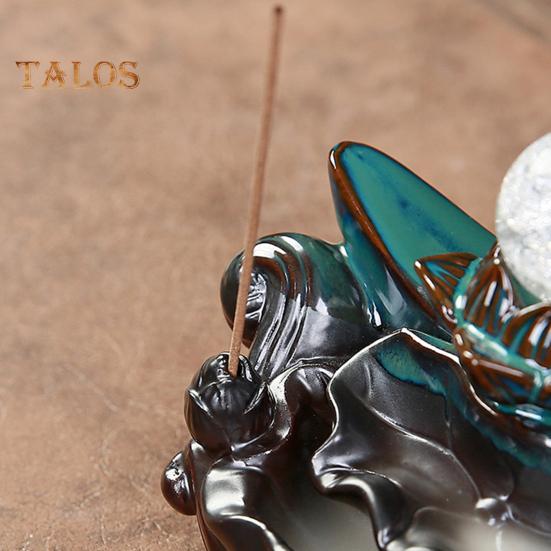 Лунная курильница, керамическая курильница с водопадом, хорошо продуманный держатель для благовоний, украшение для ароматерапии, дом