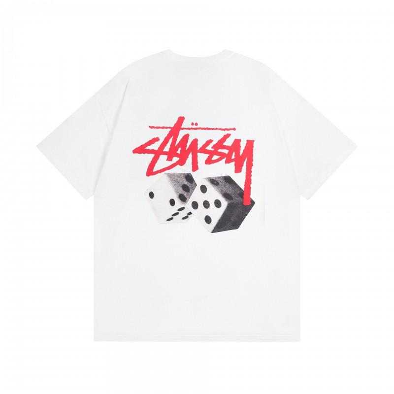Unisex Casual Short Sleeve T-Shirt With Dinosaur Dice Letter Print Loose Fit Cotton Tee Teens Adults
