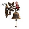 Christmas Gift for Friends Vintage Doorbell Welcome Wall Hanging Deer/Snowman/Santa Claus/Penguin/Witch Decor Wrought Iron Holiday Decor Decorative