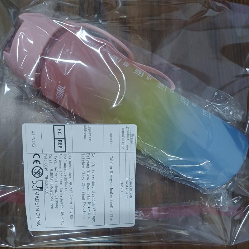 Портативная бутылка для воды 750 мл, мотивационная спортивная бутылка для воды с маркером времени, градиент цвета, матовая герметичная чашка для улицы