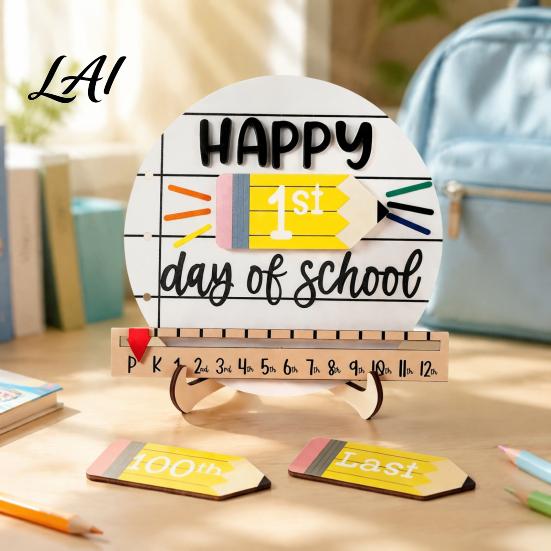 Chalkboard Sign for First Day of School Sign Reusable Wooden Milestone Board Board Kids Back to Photography Prop Kindergarten And Elementary
