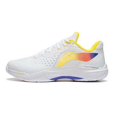 Кроссовки для бадминтона Li Ning Thunder Series Gradient Logo с нескользящим износостойким верхом, унисекс, белые AYAS018-3