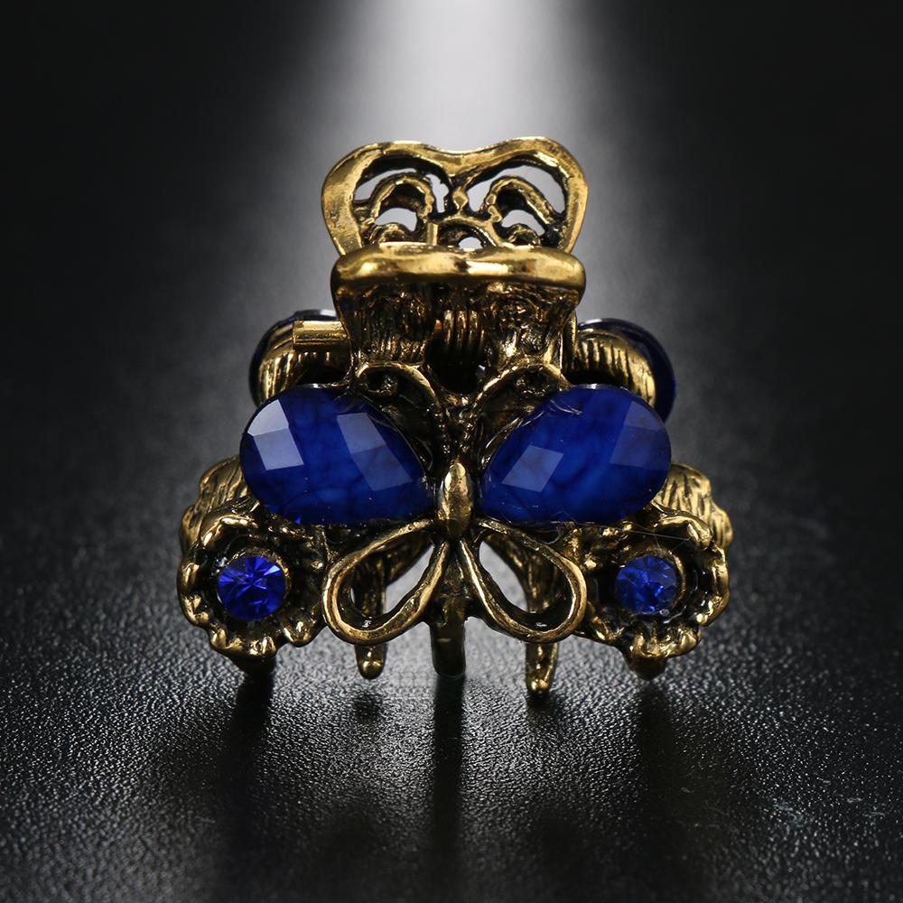 Fashion Women Girls Retro Vintage Jewelry Claw Resin Hairpins Mini Butterfly Hair Clip
