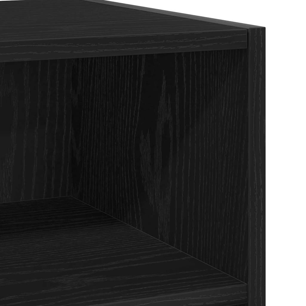 Sideboard in Black Oak Look 57 x 35 x 70 cm Engineered Wood