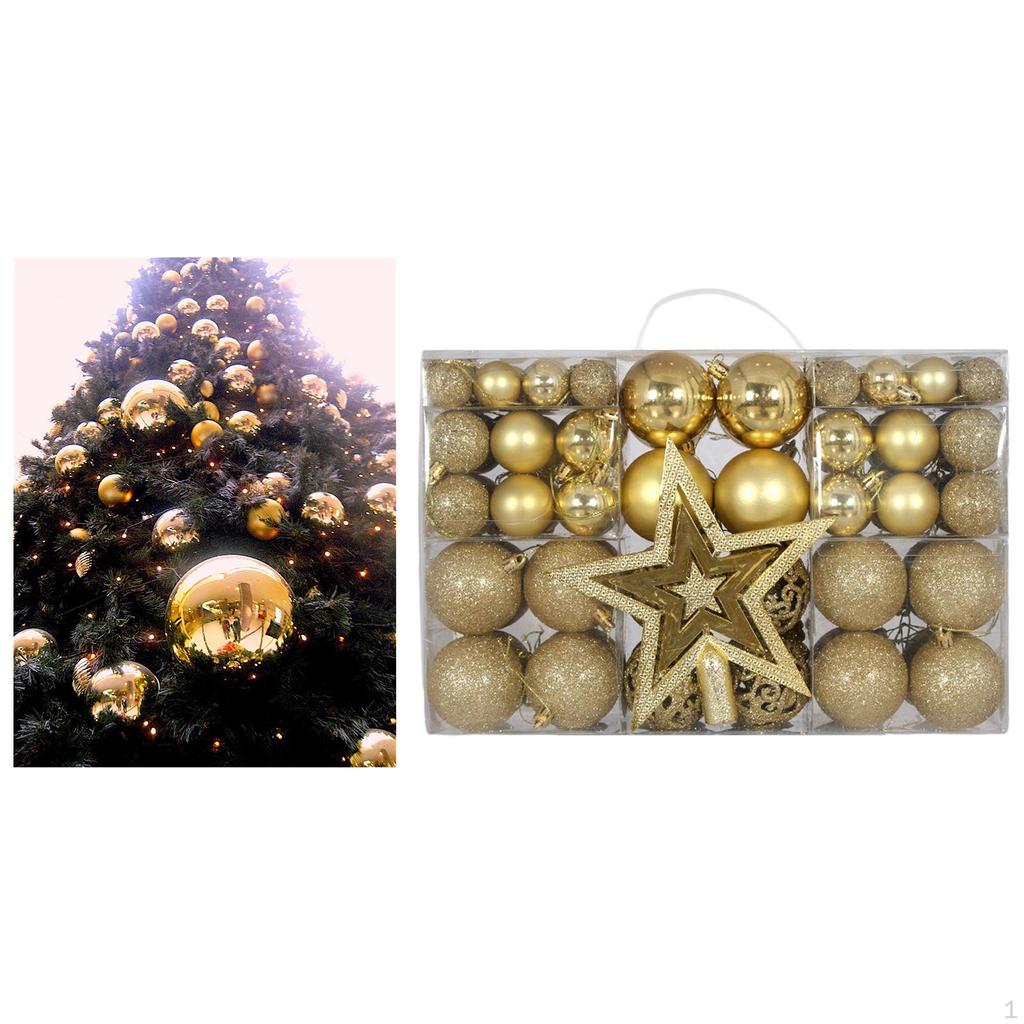 101 шт. Рождественские шары, украшения для елки, звездочки, самодельные безделушки, подвесные шары для ресторанов и фестивалей