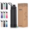 WATERSY Outdoor Sports Water Bottle Stainless Steel Vacuum Insulated 650ml Double Thermal Flask Coffee Mug for Hiking Gym Travel