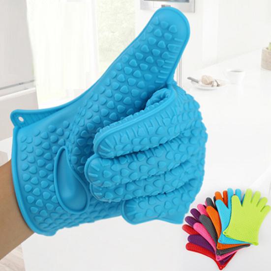 Silicone Kitchen Heat Resistant Glove Pot Holder Baking BBQ Cooking Oven Mitt