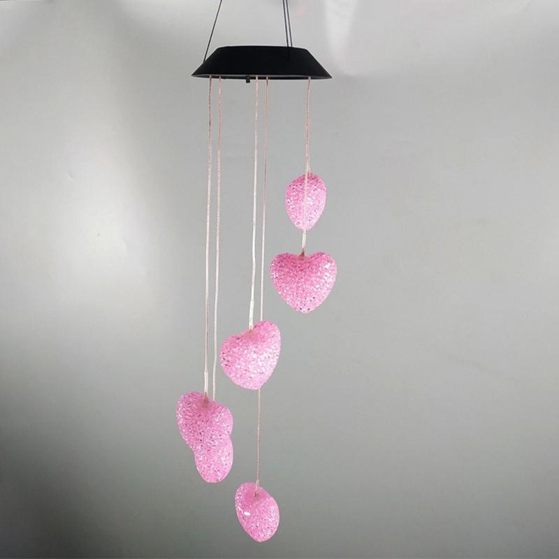 Solar Lights Outdoor Butterfly Dragonfly Hummingbird Wind Chimes Color Changing Waterproof Solar Powered Led Wind String Lights Hanging Lights