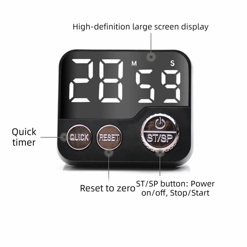 Large Screen Digital Kitchen Timer Magnetic Rotary Countdown Timer LED Cooking Timer Kitchen Use