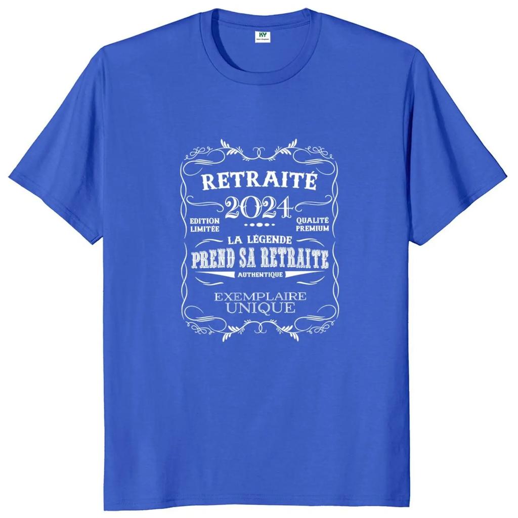 This Man Retired 2024 T Shirt Retro French Humor Retirement Papa Gift Clothing 100% Cotton Soft Unisex T-shirts EU Size