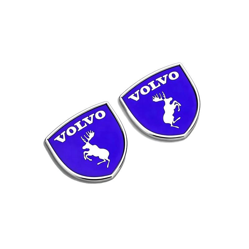 2 шт. Значок-щит с логотипом лося Volvo, 3D металлическая наклейка для всех багажников и крыльев автомобилей - Аксессуары для стайлинга и декора автомобиля