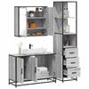 VidaXL Ensemble De Meubles De Salle De Bain 3 Pcs Sonoma Grey, Storage Cabinet, Bathroom Cabinet, Vanity Unit 3301133