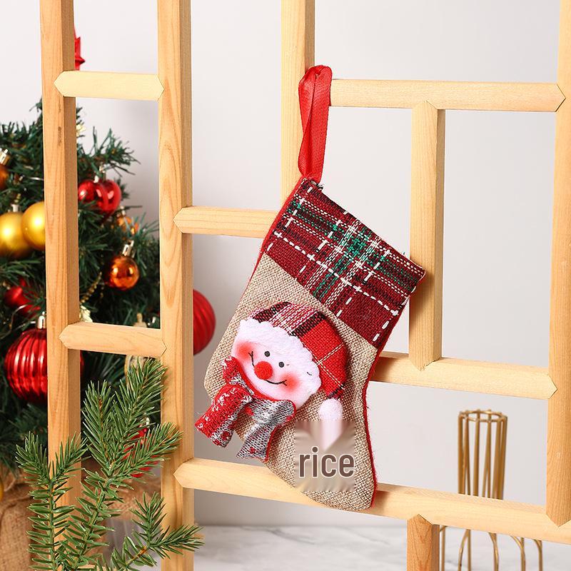 Santa Claus Christmas Stockings and Gift Bags - Tree Ornaments & Small Socks