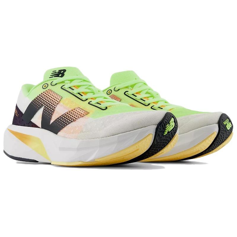 New Balance Кроссовки FuelCell Rebel V4 Мужские Белый Зеленый Оранжевый Низкие Повседневные Сетчатые Модные Удобные MFCXLL4